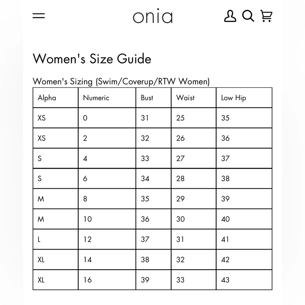 Onia product details
